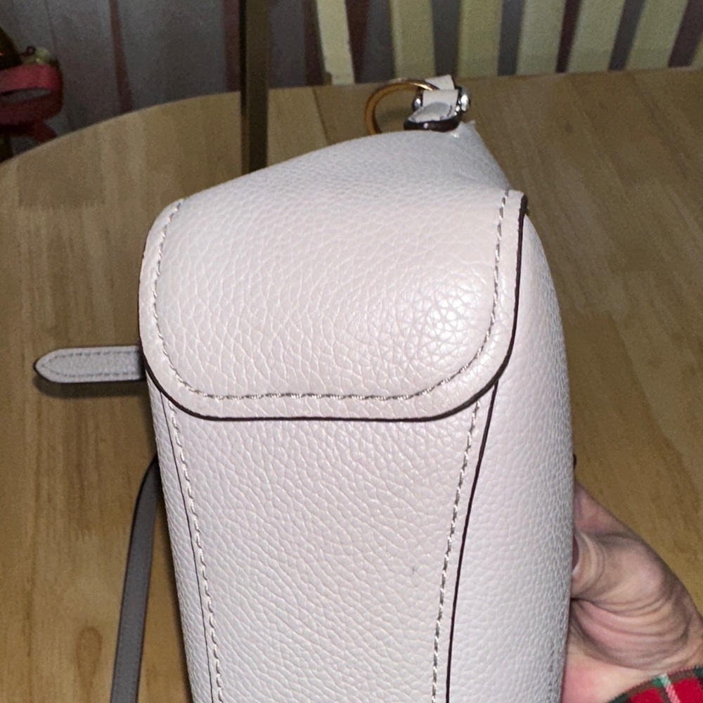 Kate Spade Light Gray Crossbody Bag with Pom Pom - Picture 6 of 6